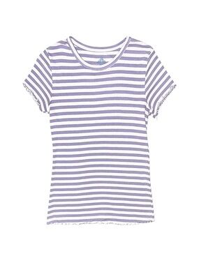 THEREABOUTS Girl's Purple Striped Short Sleeve Shirt X- Large 16